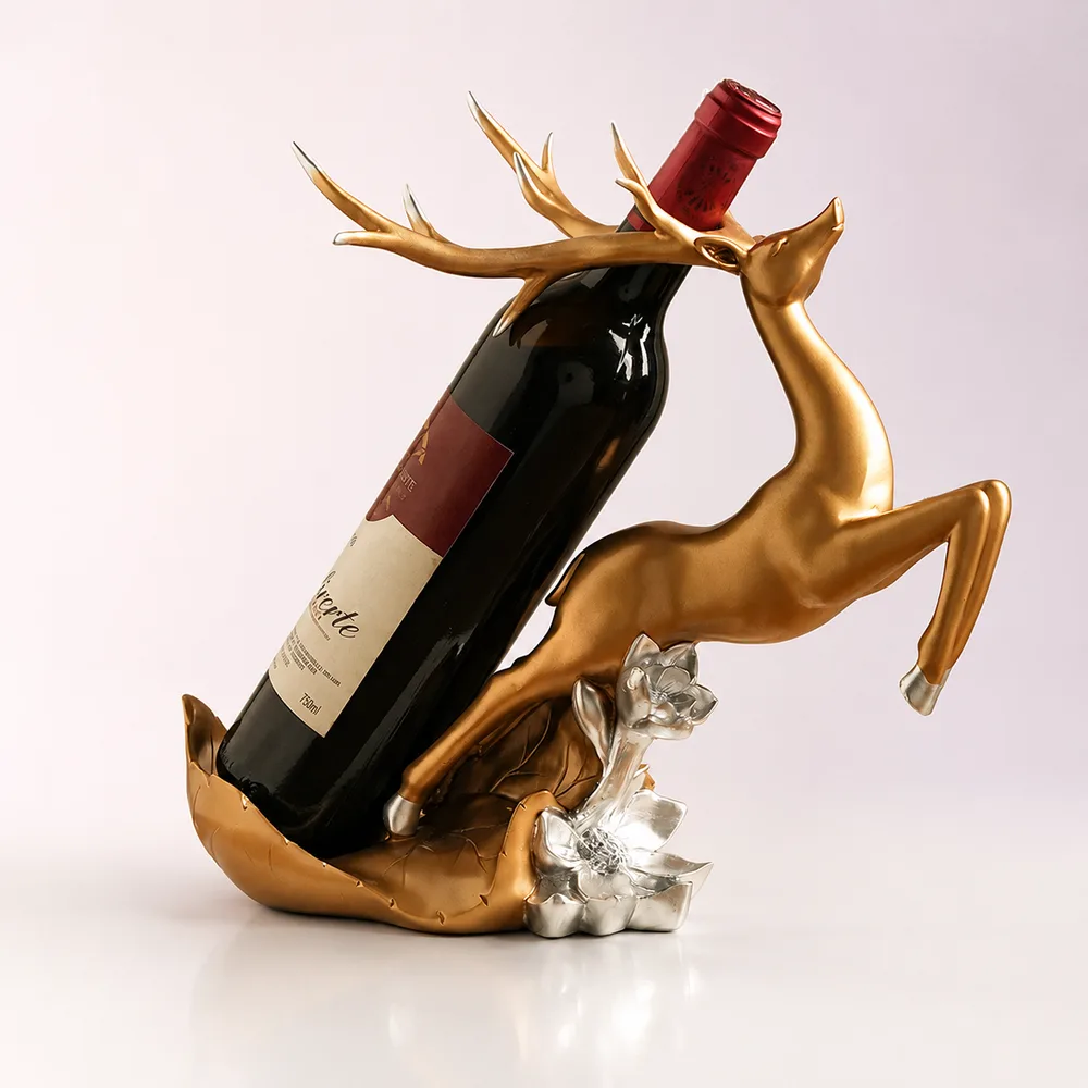 Suport de vin din lemn masiv, 6 sticle